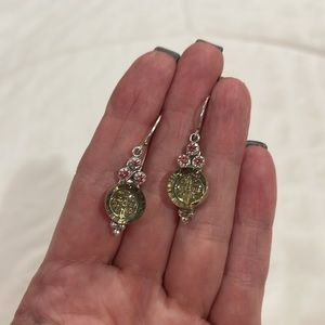 *Price Firm* Sterling Silver Virgins, Saints & Angels San Benito Earrings -New
